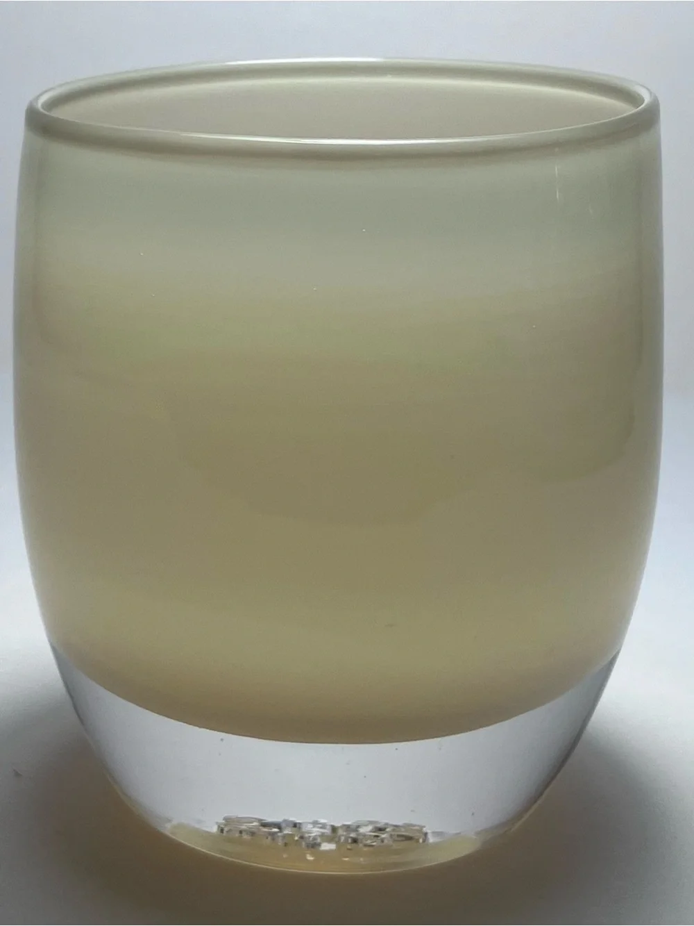 GLASSYBABY Pre-Triskelion HANDBLOWN Votive Candle Holder / IVORY CREAM / Seattle